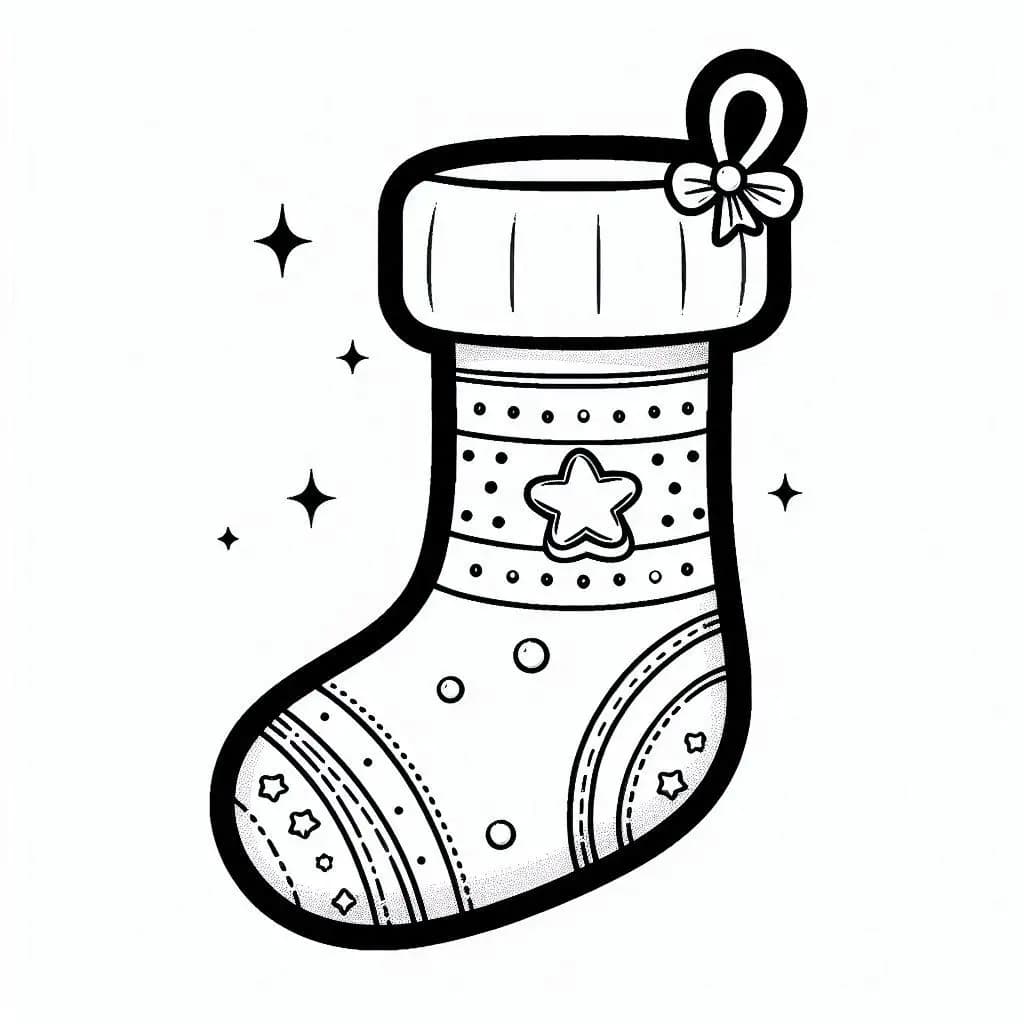 Christmas Stocking - Festive Free Coloring Pages for Holiday Fun! - free printable coloring page for kids to download