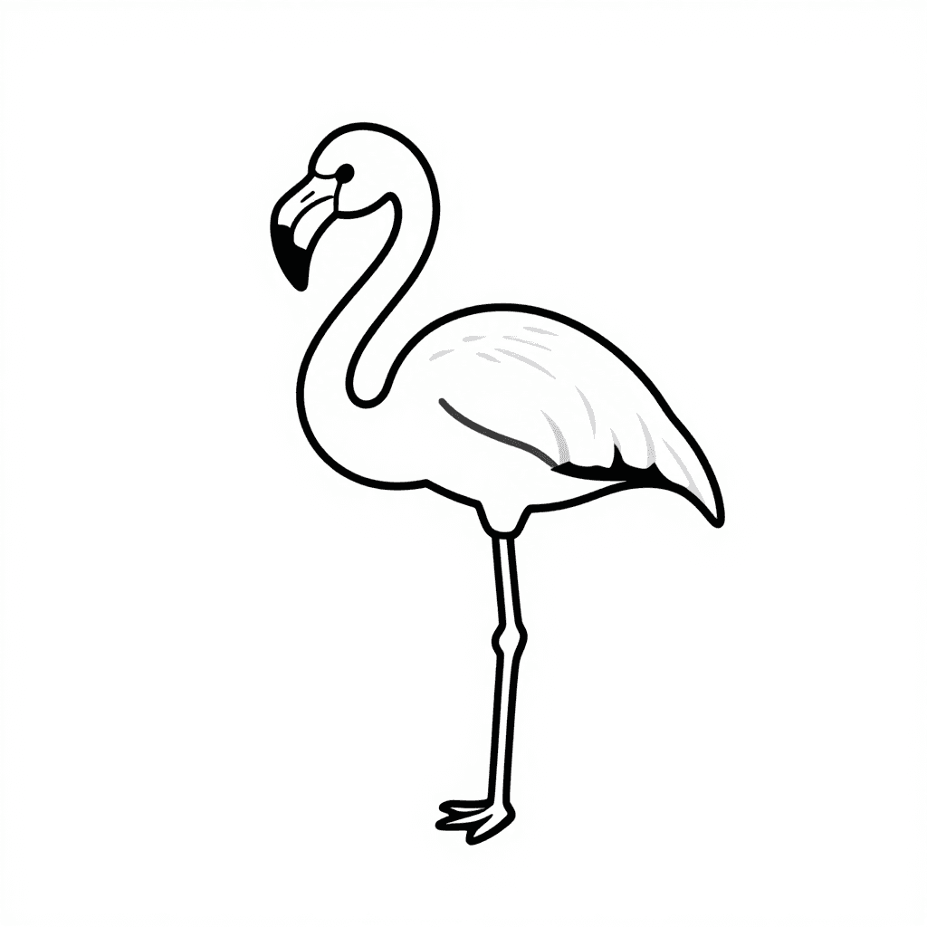A Flamingo Standing Coloring Page - free coloring page image 3 of 3