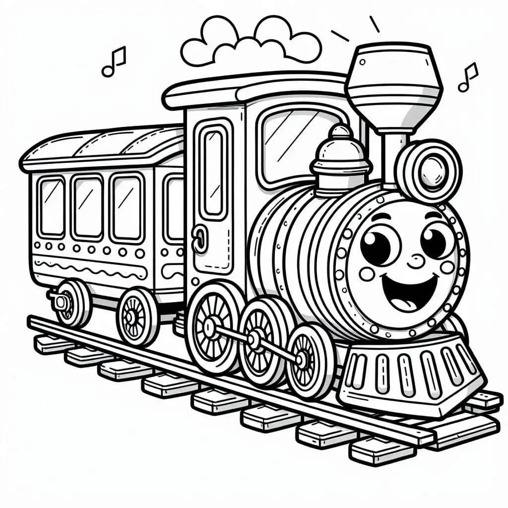 Amazing Train – A Fun and Exciting Coloring Adventure! - free printable coloring page for kids to download