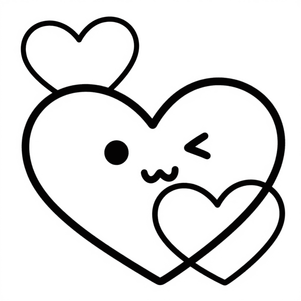 A Valentine Heart Coloring Page - free coloring page image 2 of 3