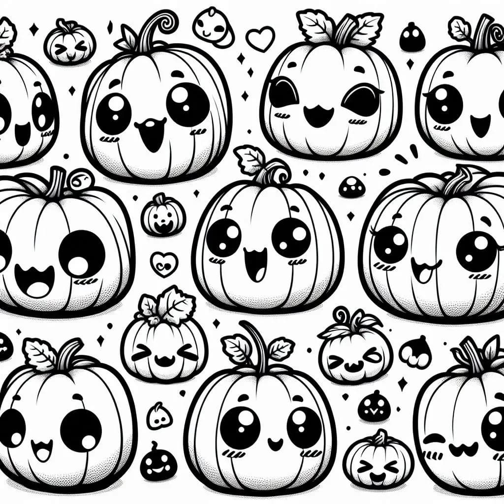 Halloween Pumpkins – A Spooky and Fun Coloring Adventure! - free printable coloring page for kids to download