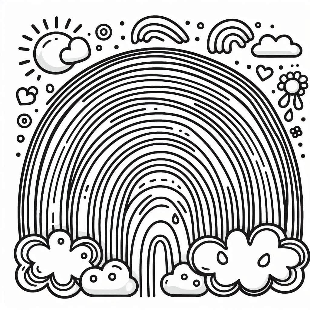 Beautiful Rainbow – A Colorful Journey of Creativity! - free coloring page image 2 of 4