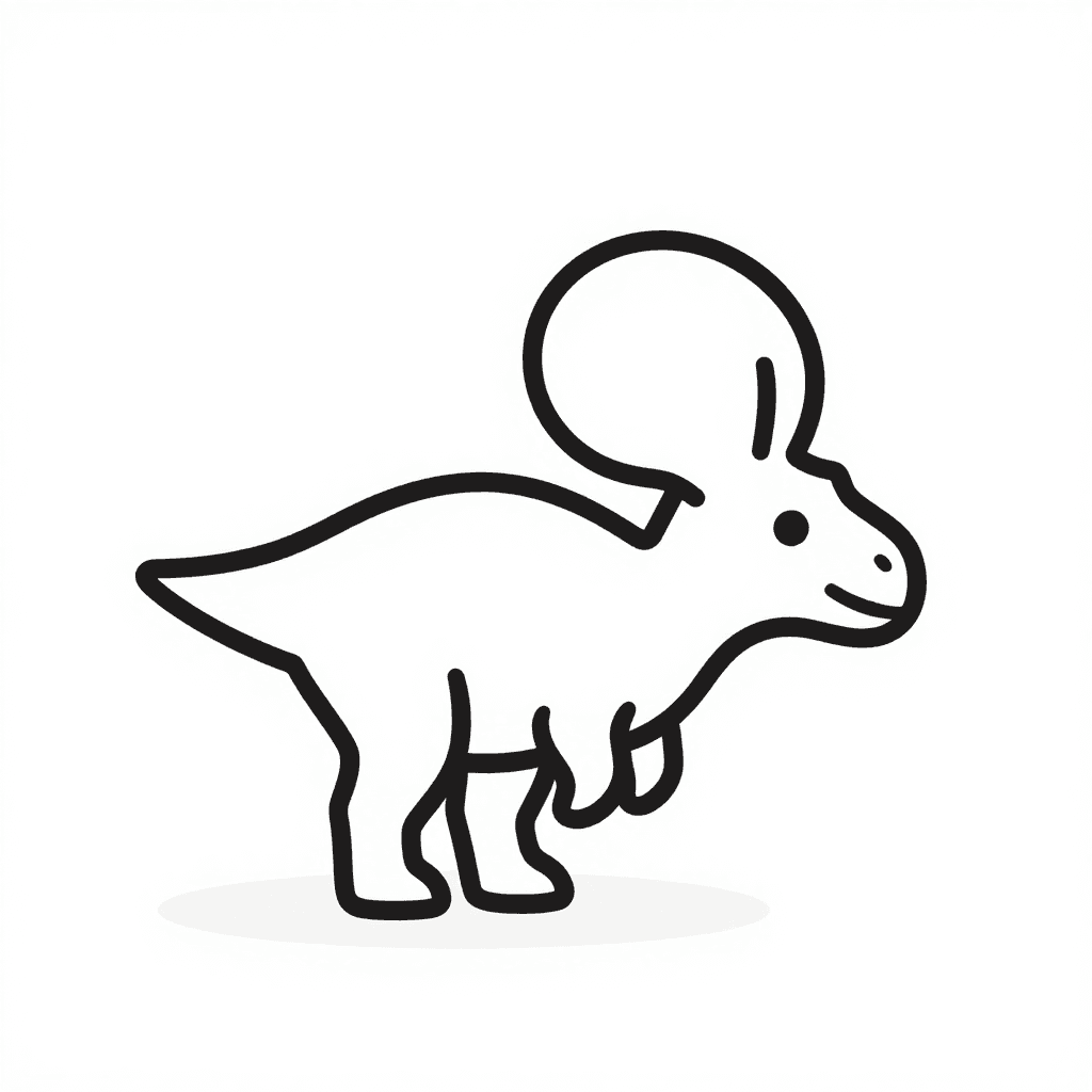 A Parasaurolophus With Crest Coloring Page - free coloring page image 3 of 3