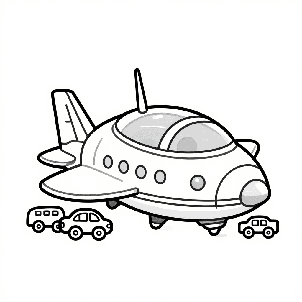 A Spaceship Coloring Page - free printable coloring page for kids to download