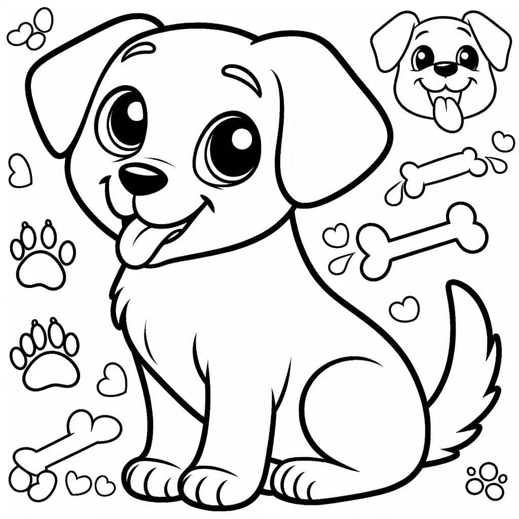 Cute Dog - Adorable Free Coloring Pages for Puppy Lovers! - free coloring page image 3 of 4