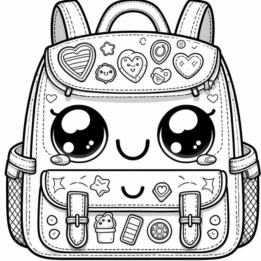 School Bag in Style  - free coloring page image 4 of 12