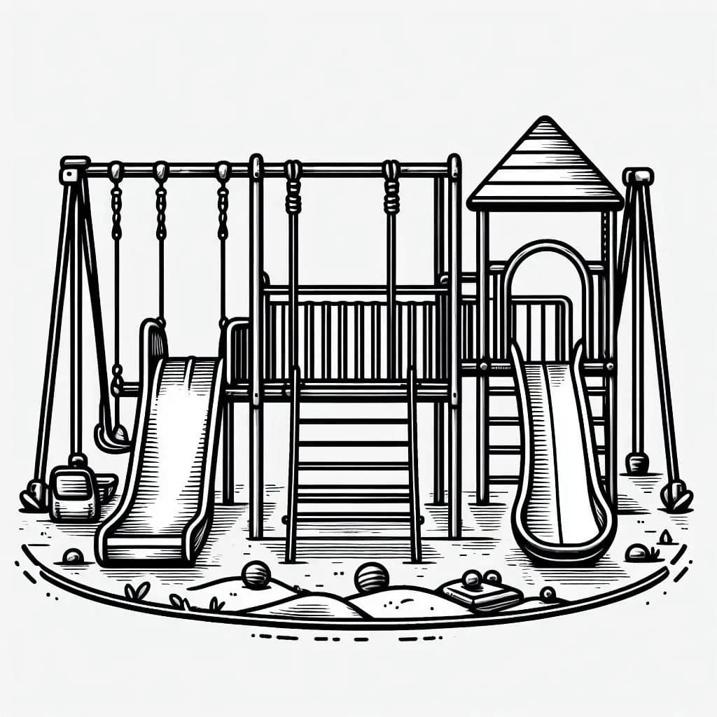 Kids Playground - Fun and Free Coloring Pages for Little Adventurers! - free printable coloring page for kids to download