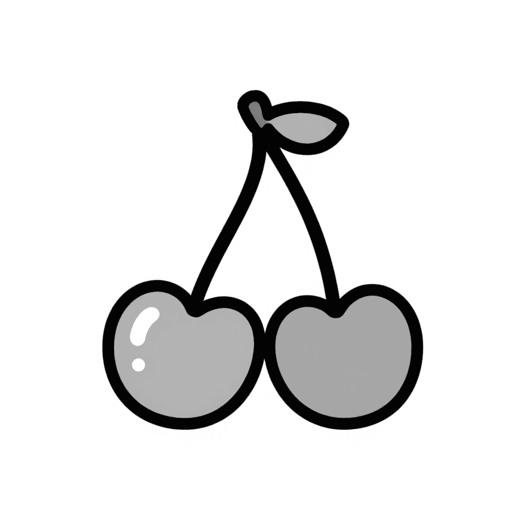 A Cherry With Stem Coloring Page - free coloring page image 3 of 3