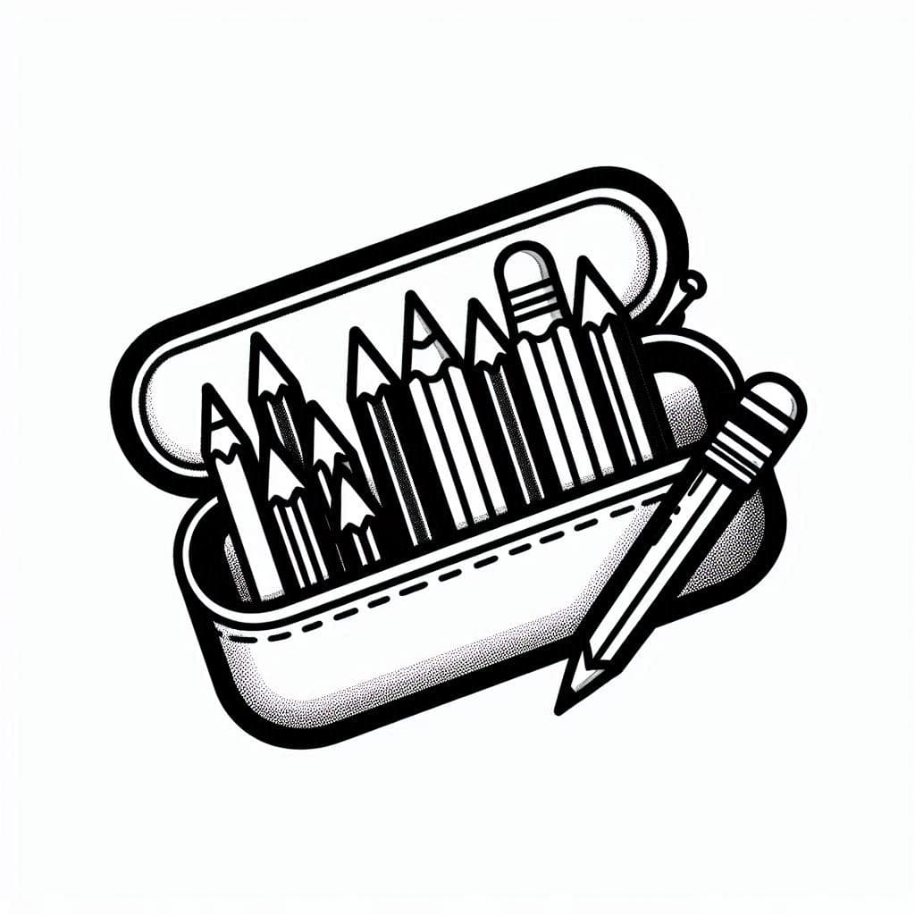 Pencils Case - Colorful Free Coloring Pages for Creative Minds! - free coloring page image 4 of 4