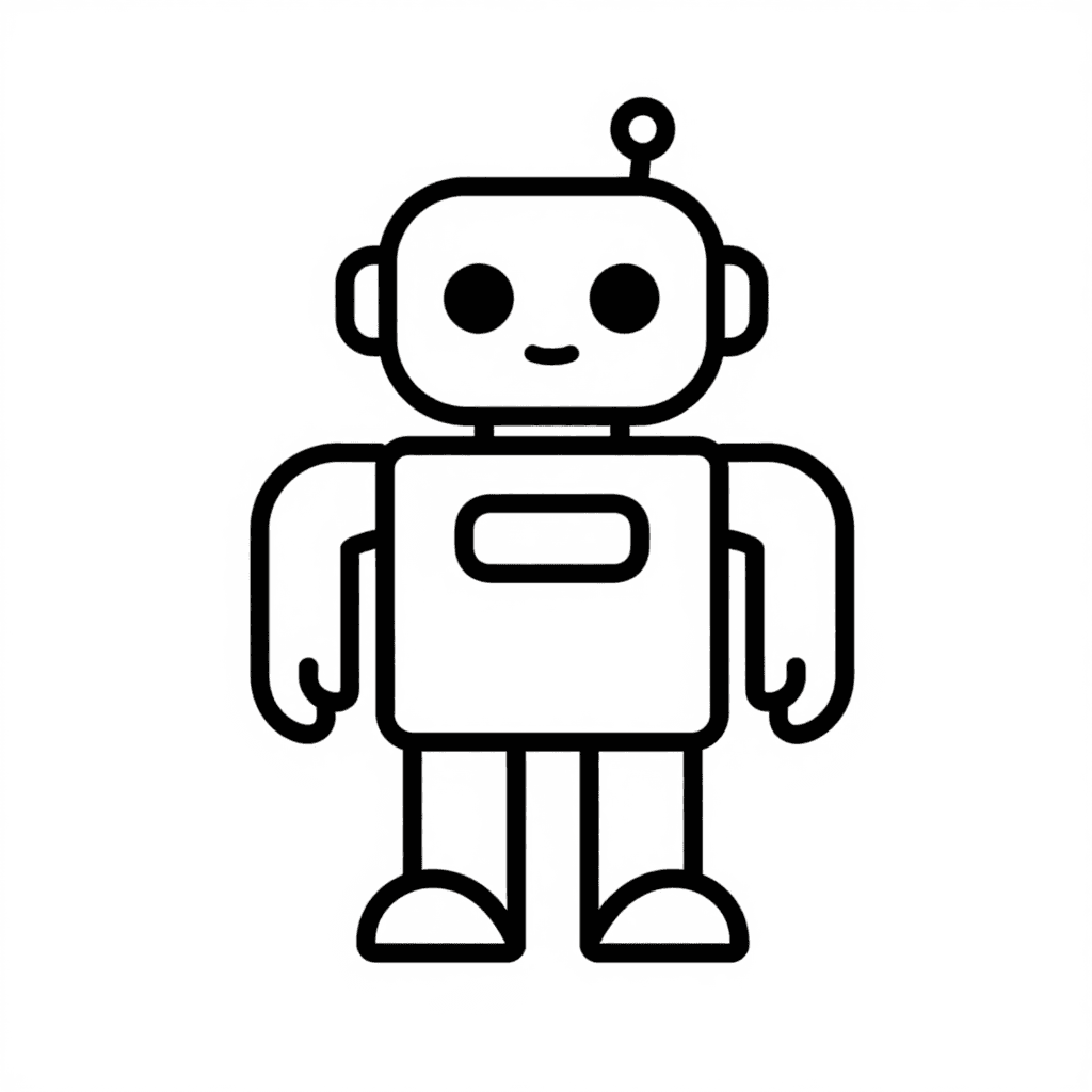 A Toy Robot Coloring Page - free coloring page image 3 of 3