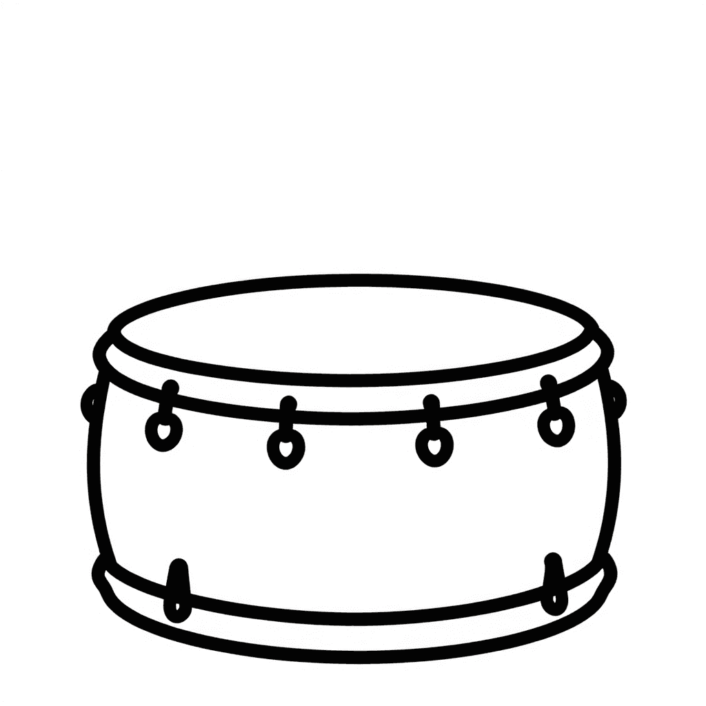 A Toy Drum Coloring Page - free printable coloring page for kids to download