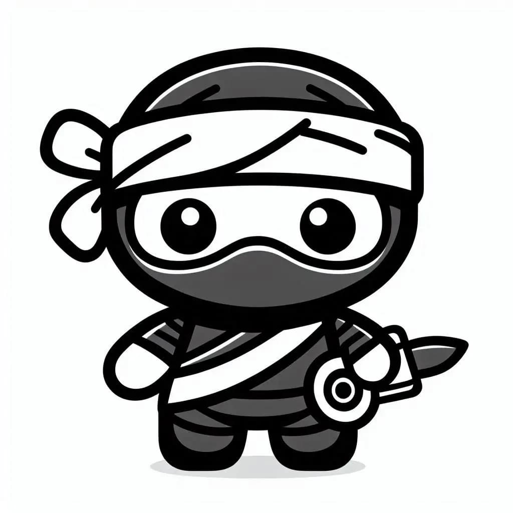 Toy Ninja - Stealthy Free Coloring Pages for Action-Packed Fun! - free printable coloring page for kids to download