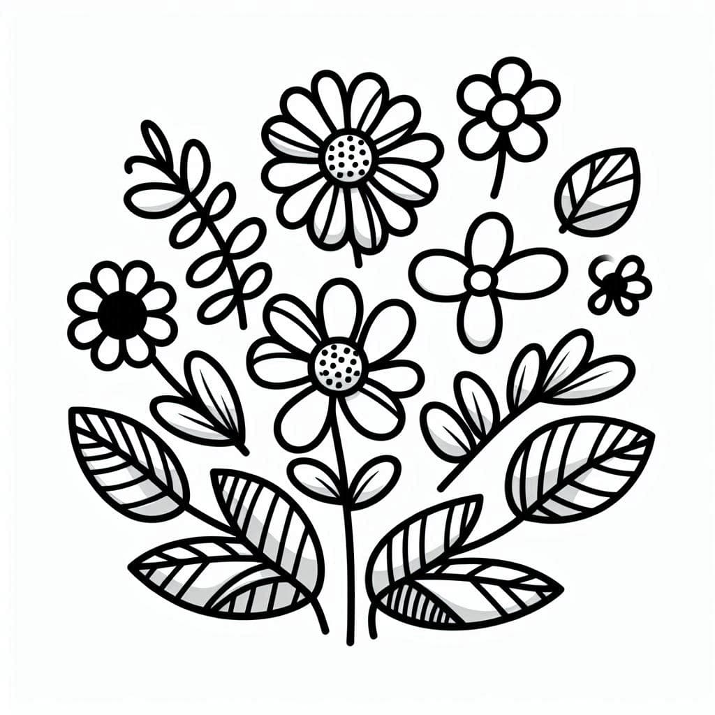Beautiful Flower - Blooming Free Coloring Pages for Nature Lovers! - free printable coloring page for kids to download