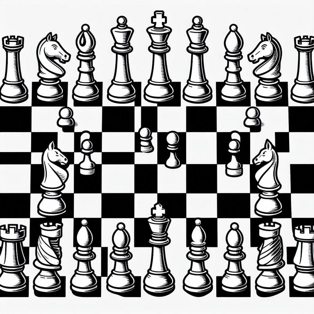A Chessboard - Strategic Free Coloring Pages for Young Thinkers! - free coloring page image 4 of 4