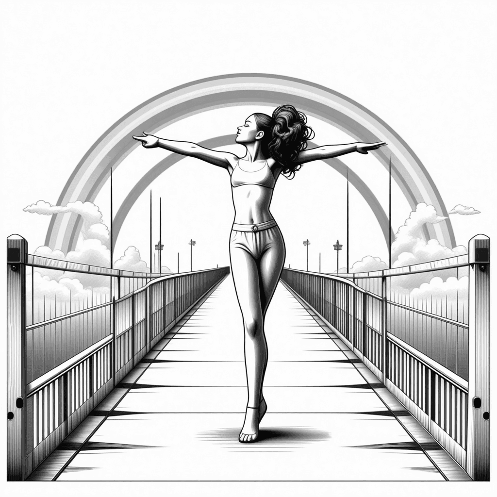 A Rainbow Bridge Coloring Page - free coloring page image 4 of 4