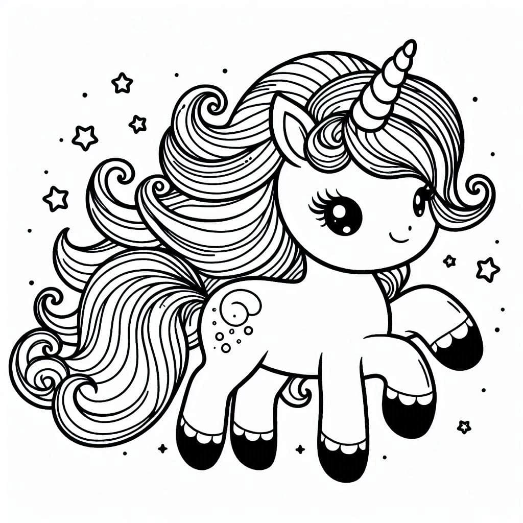 Magical Unicorn – A Whimsical Adventure! Coloring Pages - free coloring page image 2 of 4