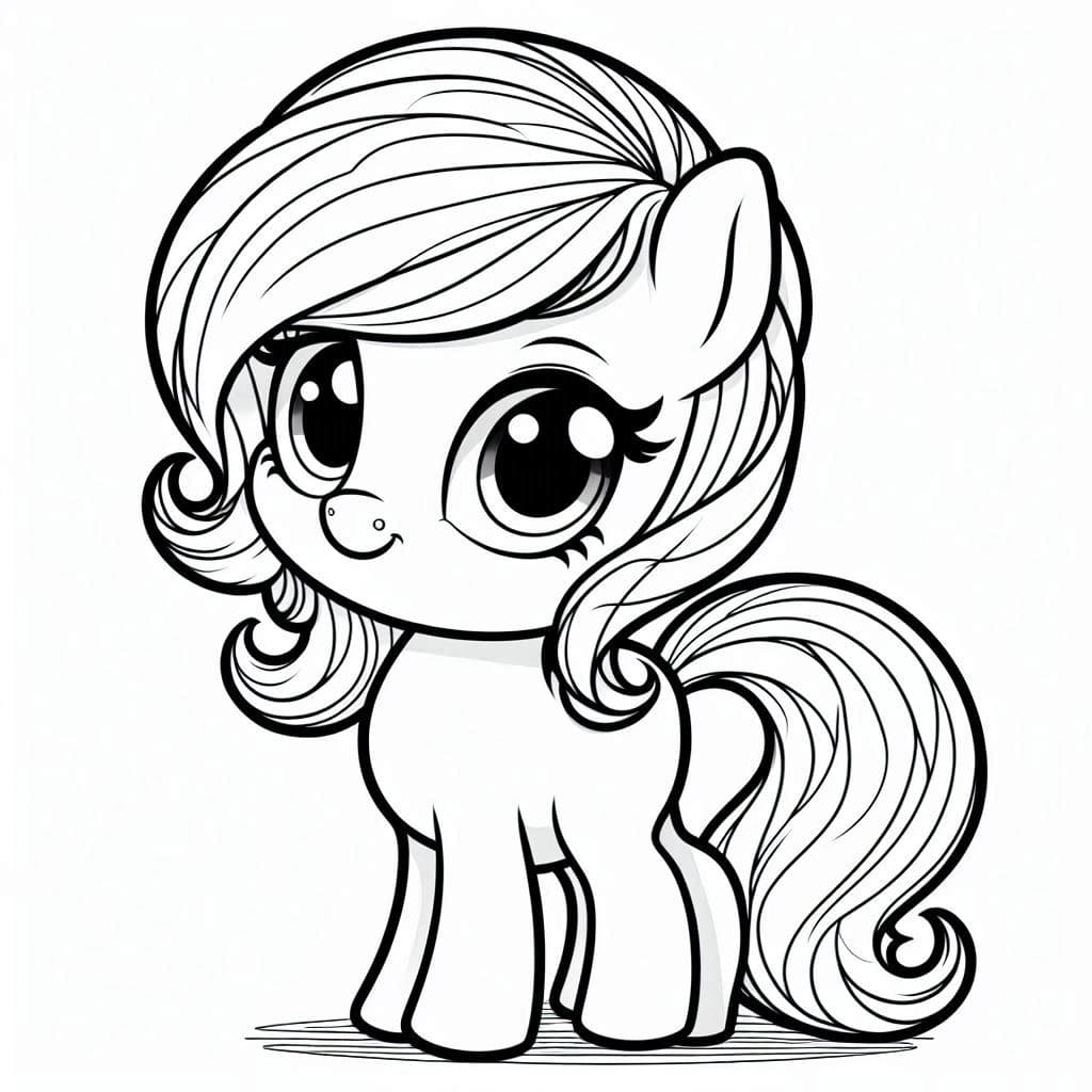 Little Pony - Adorable and Magical Free Coloring Pages for Pony Lovers! - free coloring page image 3 of 4