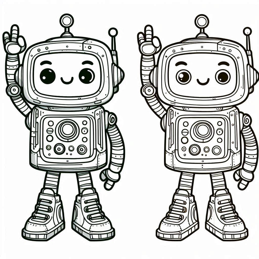 Cool Robot - Futuristic Free Coloring Pages for Tech Lovers! - free coloring page image 4 of 4