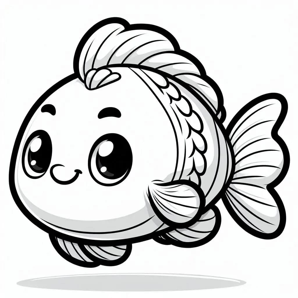 Cute Fish - Free Printable Coloring Pages for Ocean Fun! - free printable coloring page for kids to download