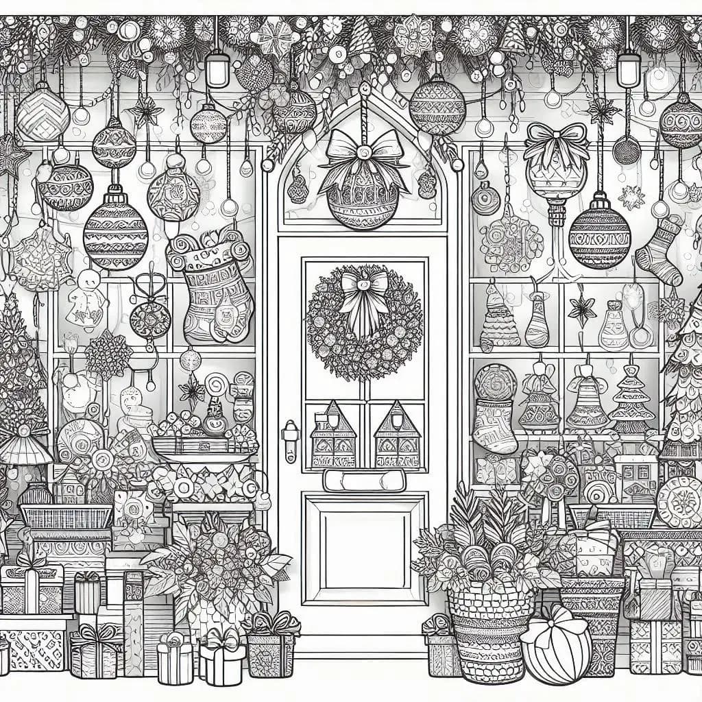 Christmas Sparkles: Holiday Accessories Shop Coloring Book  - free coloring page image 8 of 8