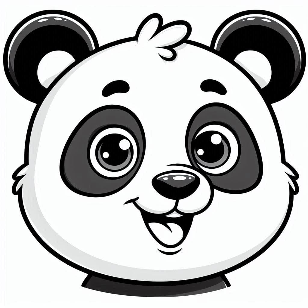 Smiling Panda - Adorable Free Coloring Pages for Panda Fans! - free coloring page image 3 of 4
