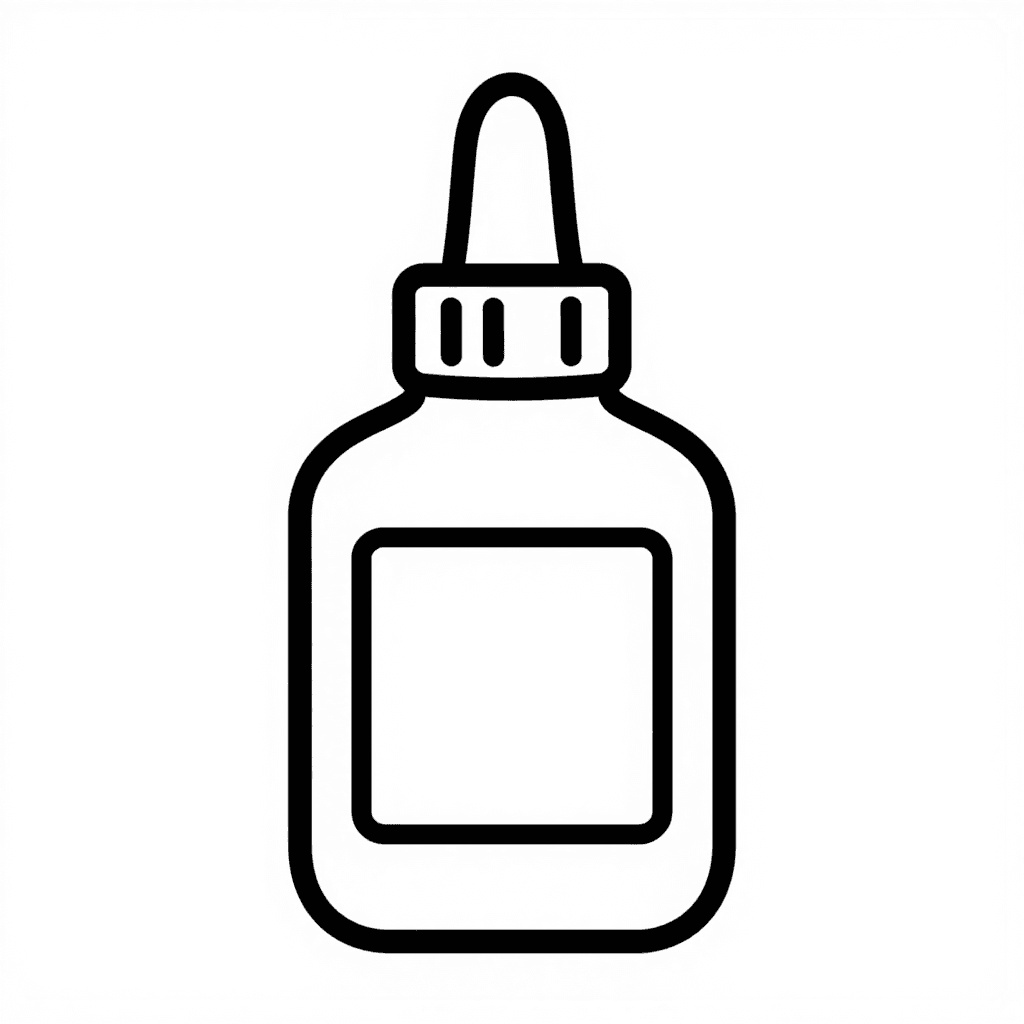 A Glue Bottle Coloring Page - free coloring page image 3 of 3