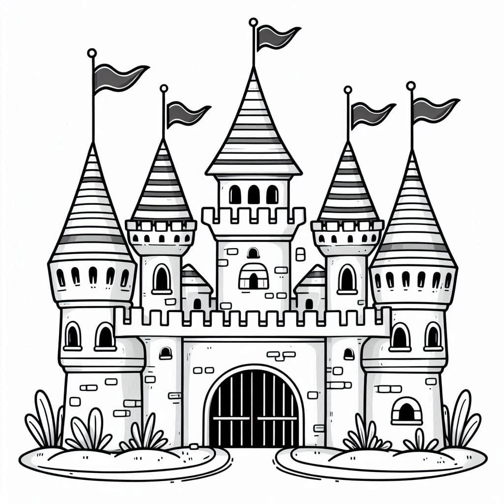 Kids Castle – A Magical Coloring Adventure! - free coloring page image 3 of 4
