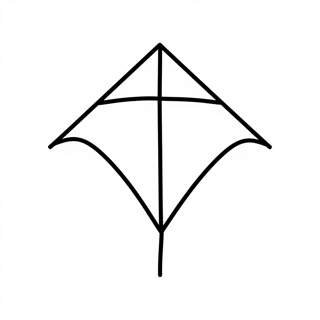 A Kite Flying Coloring Page - free coloring page image 3 of 3
