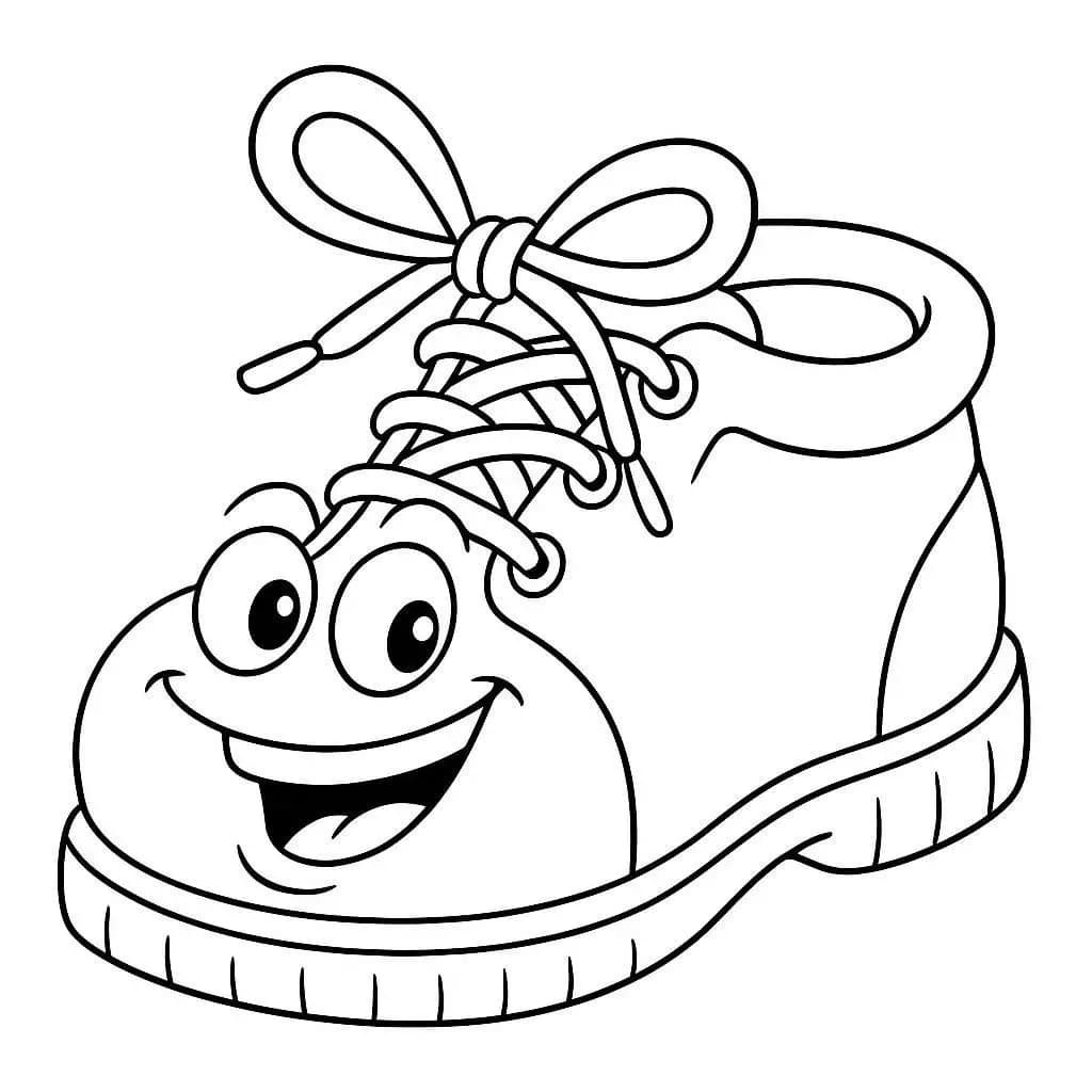 The Wacky and Funny Shoes - free printable coloring page for kids to download