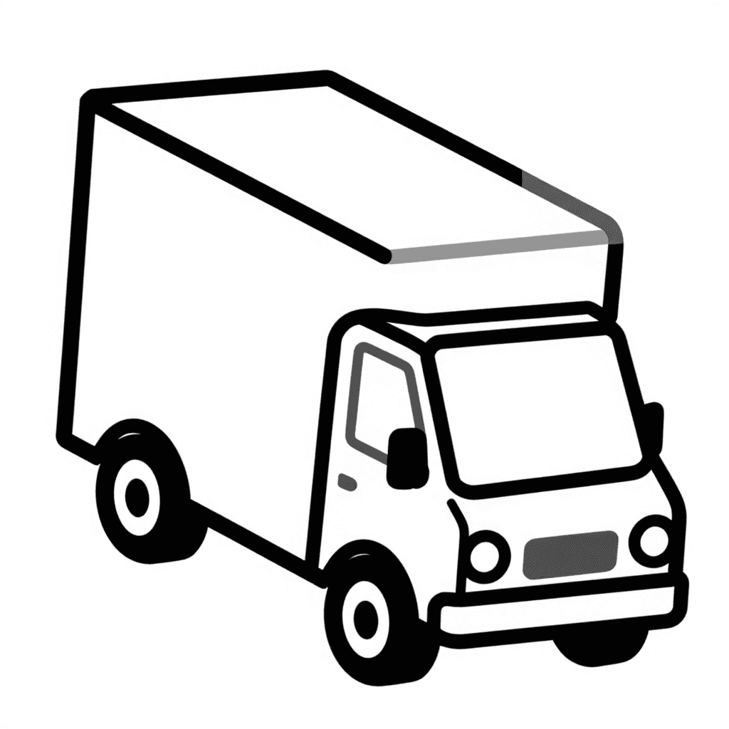 A Delivery Truck Coloring Page - free coloring page image 2 of 3