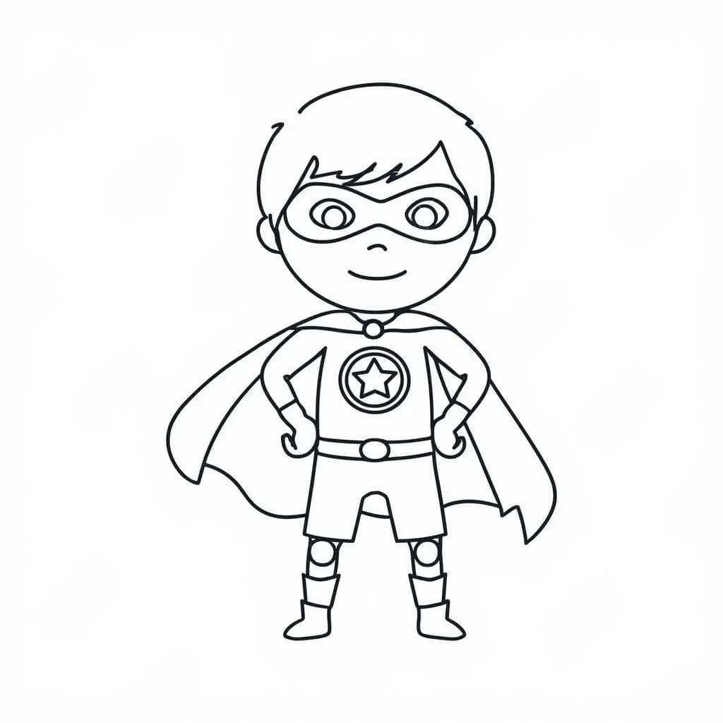 Little Heroes: Kids’ Superhero Coloring Book - free coloring page image 2 of 8