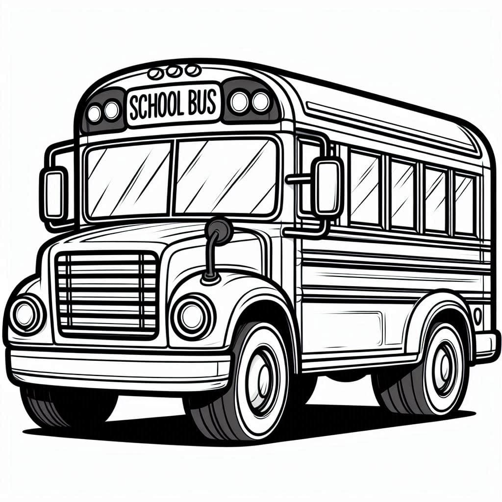 School Bus - Fun and Free Coloring Pages for Kids on the Go! - free coloring page image 4 of 4