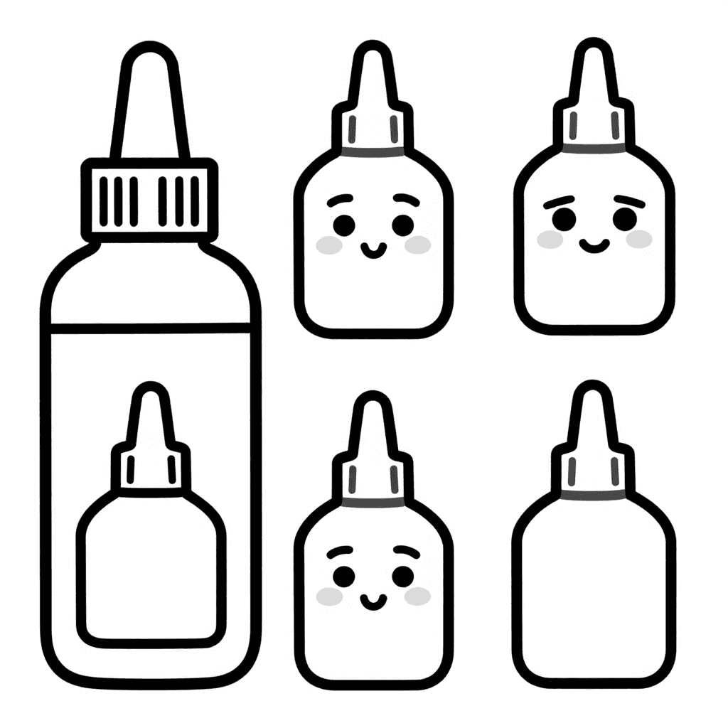 A Glue Bottle Coloring Page - free coloring page image 2 of 3