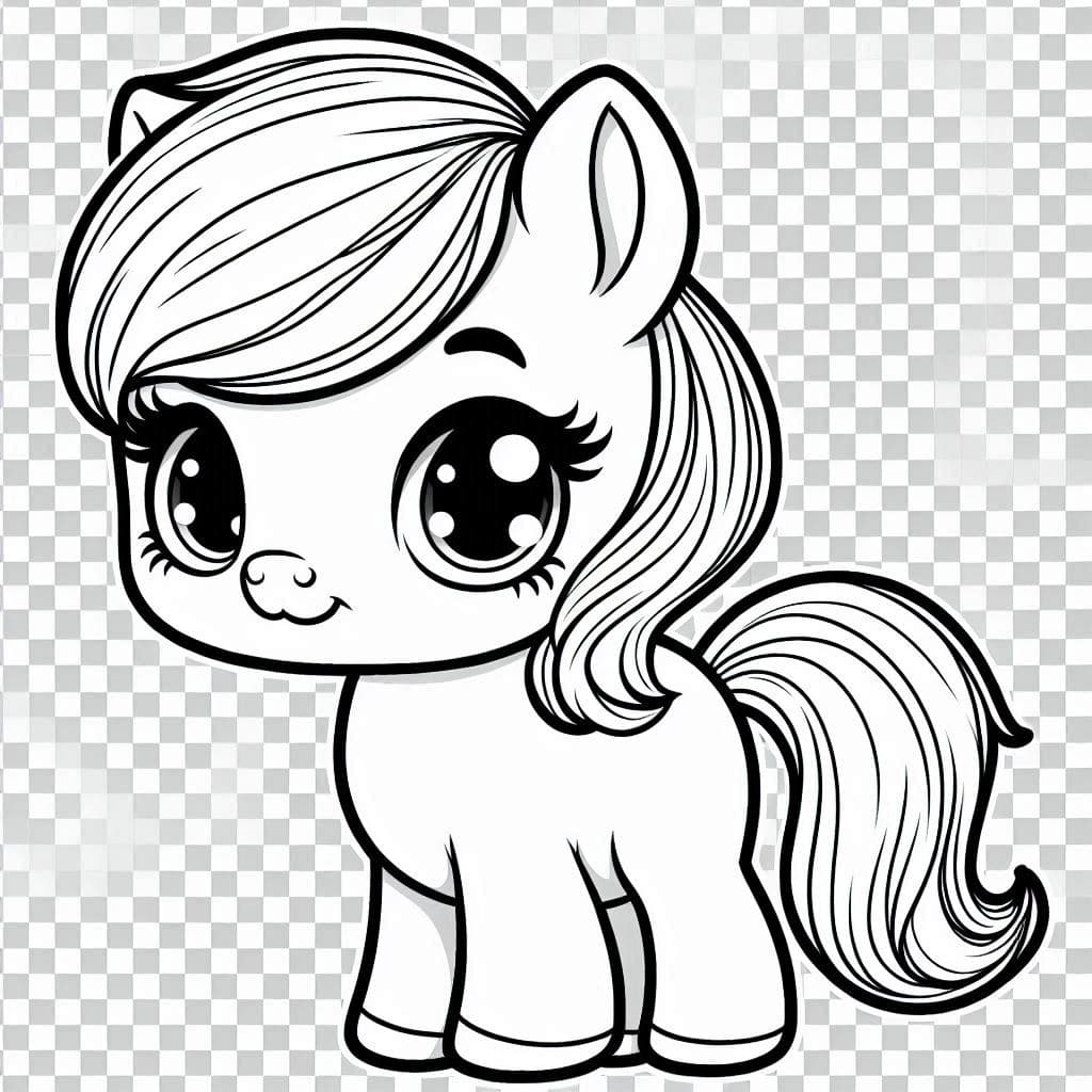 Little Pony - Adorable and Magical Free Coloring Pages for Pony Lovers! - free coloring page image 2 of 4