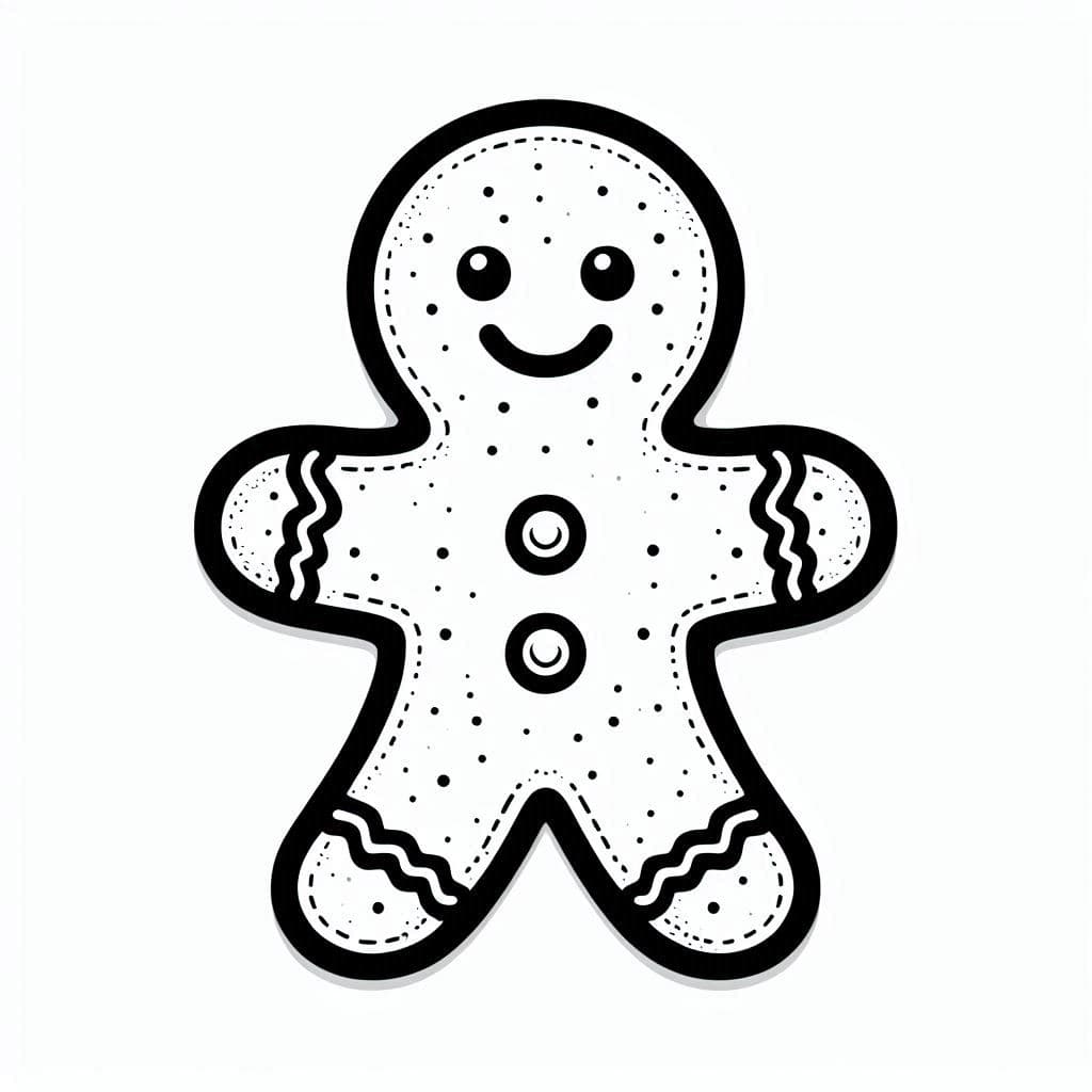 Gingerbread Man - Sweet & Festive Free Coloring Pages! - free coloring page image 4 of 4