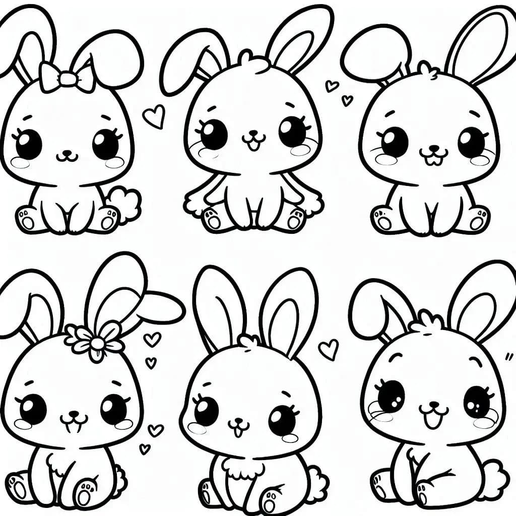 Cute Rabbit Characters - Hop into Fun with Free Printable Coloring Pages! - free printable coloring page for kids to download