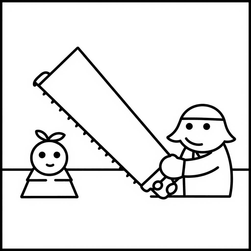 A Saw Coloring Page - free printable coloring page for kids to download