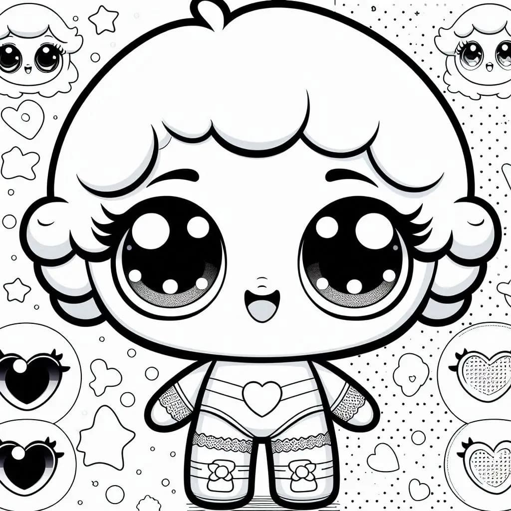 Cute & Colorful: Adorable Characters Coloring Book  - free printable coloring page for kids to download