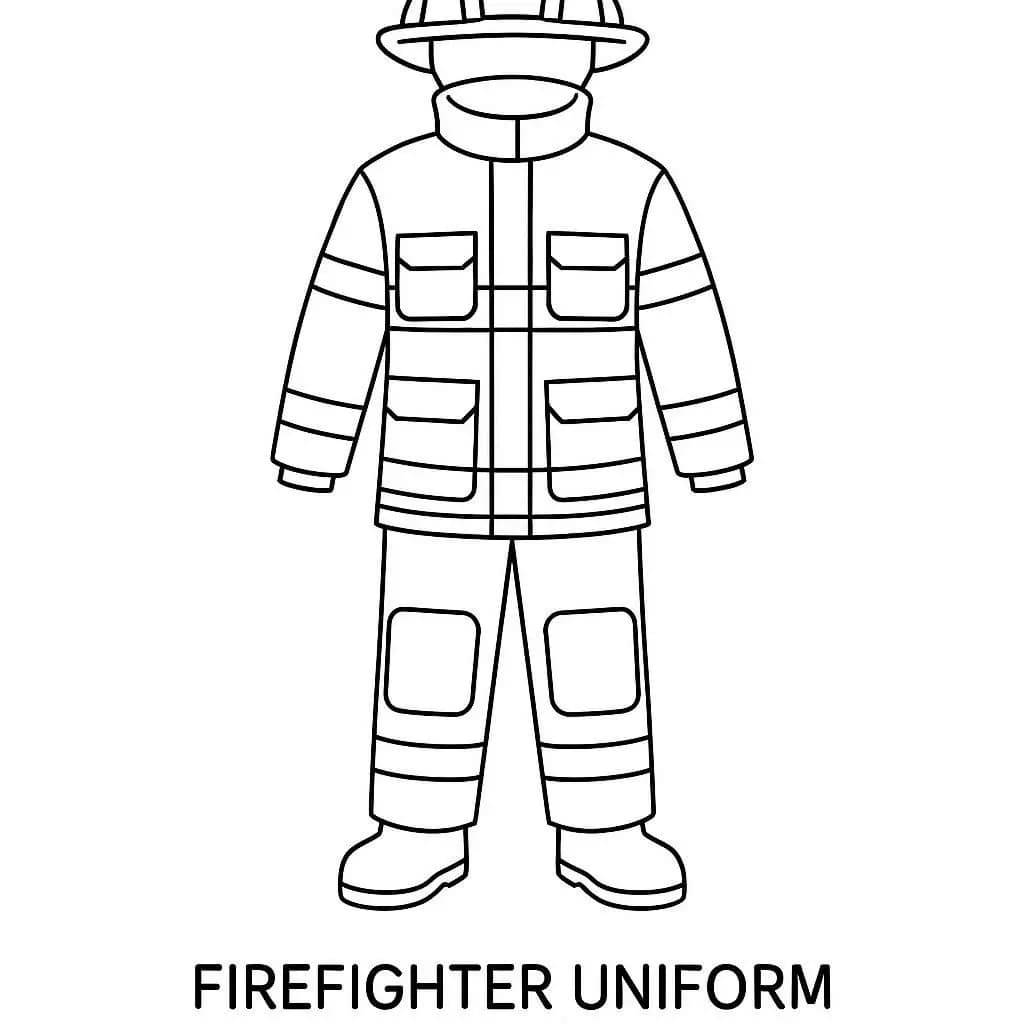 Dressed to Serve: Uniforms of Every Profession - free printable coloring page for kids to download