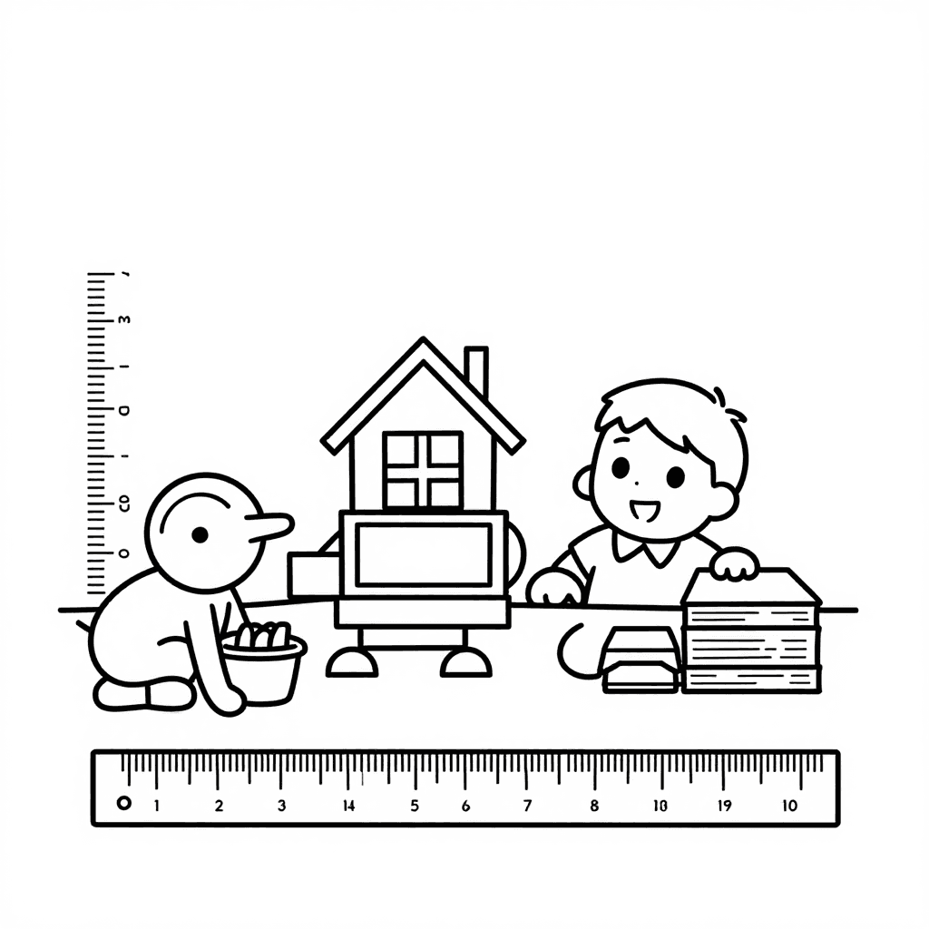 A Ruler Coloring Page - free printable coloring page for kids to download