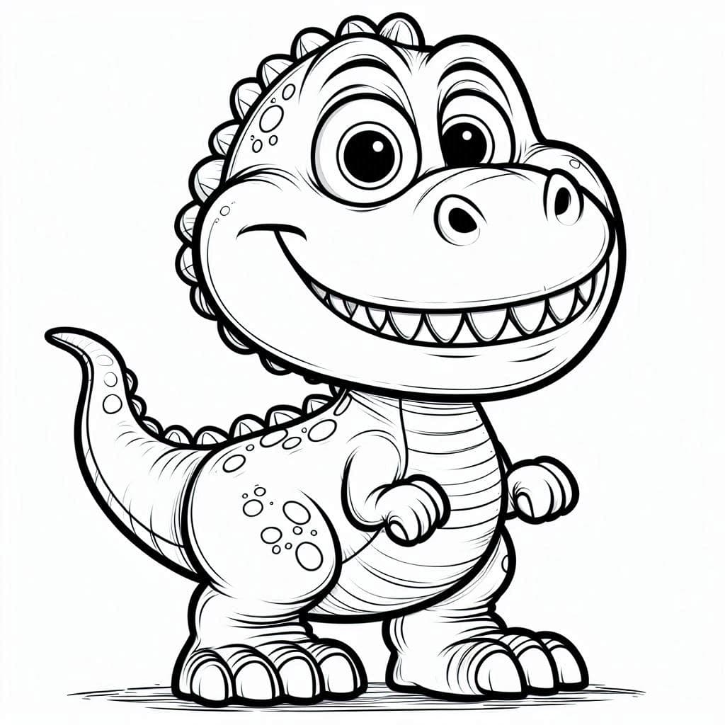 Rawr-some Laughs: The Funny Dinosaur - free coloring page image 7 of 10
