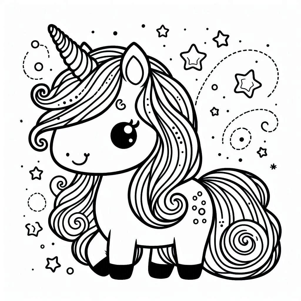Magical Unicorn – A Whimsical Adventure! Coloring Pages - free coloring page image 3 of 4