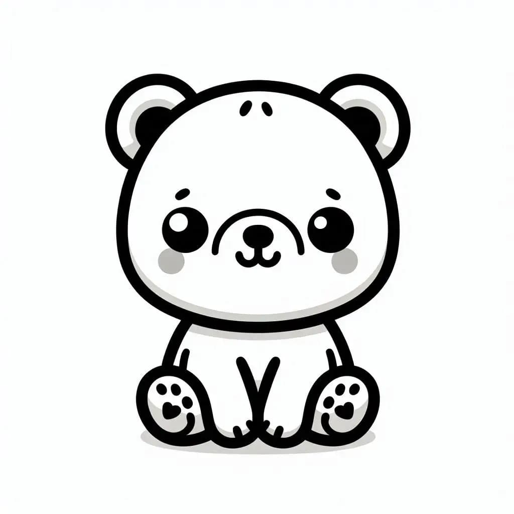 Baby Bear - Cuddly Free Coloring Pages for Forest Friends! - free printable coloring page for kids to download