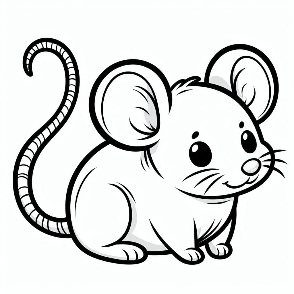 Cute Mouse - Tiny Free Coloring Pages for Big Smiles! - free coloring page image 3 of 4