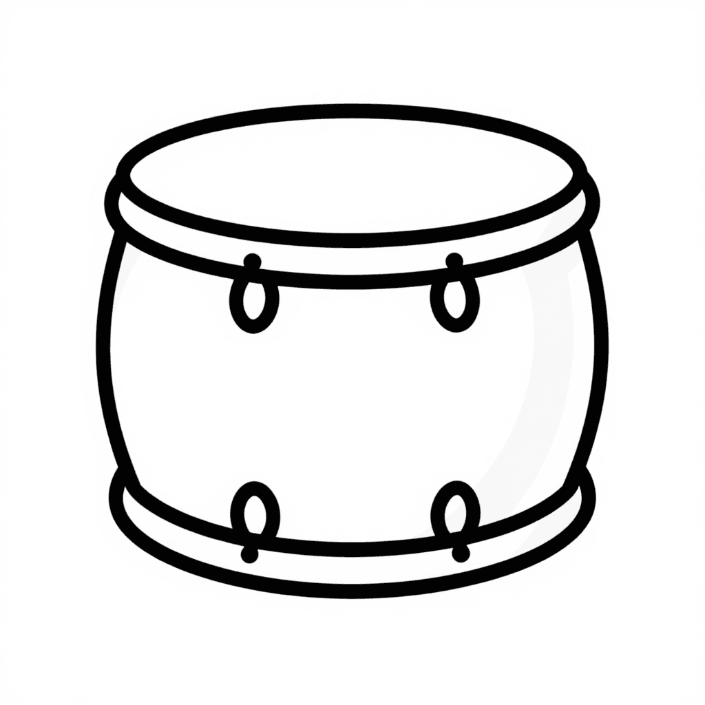 A Toy Drum Coloring Page - free coloring page image 3 of 3