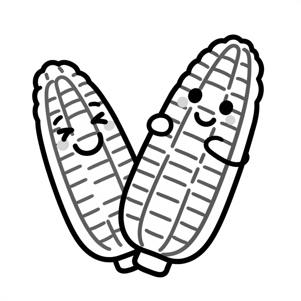 Corn On Cob Coloring Page - free coloring page image 2 of 3