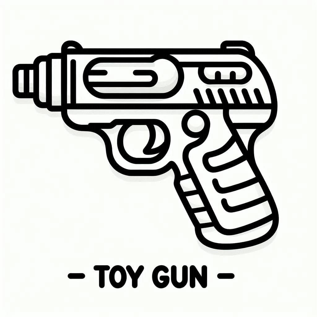 Blast of Fun: Cool Toy Blasters - free printable coloring page for kids to download