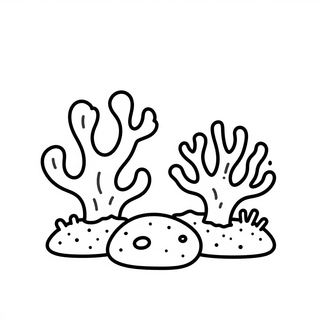 A Coral Reef Scene Coloring Page - free coloring page image 3 of 3