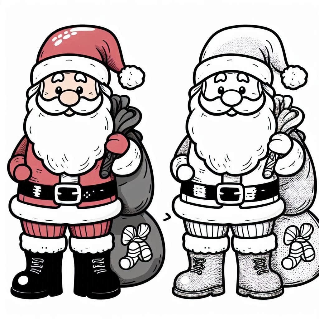 Santa Claus - Jolly Free Coloring Pages for Holiday Cheer! - free coloring page image 4 of 4