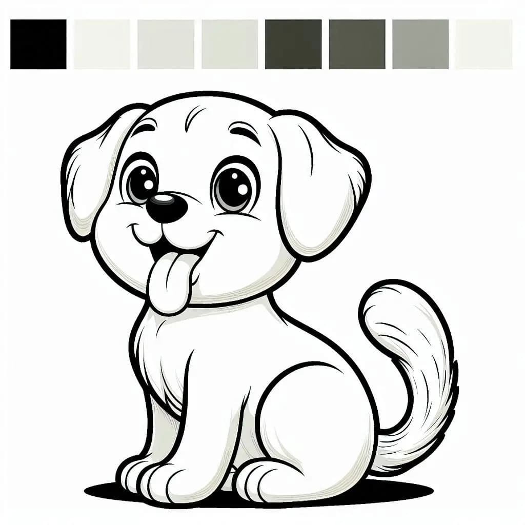 Playful Puppy - Adorable Free Coloring Pages for Dog Lovers! - free printable coloring page for kids to download